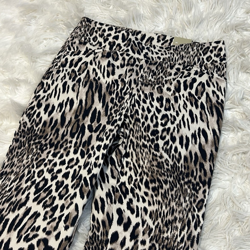 Chico's Josie Slim Ankle Pant Classic Rise Leopard Animal Print Stretch US 4 NWT